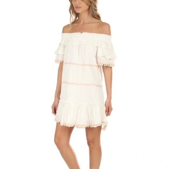 Misa‎ white off the shoulder mini dress Size XS - Picture 1 of 8